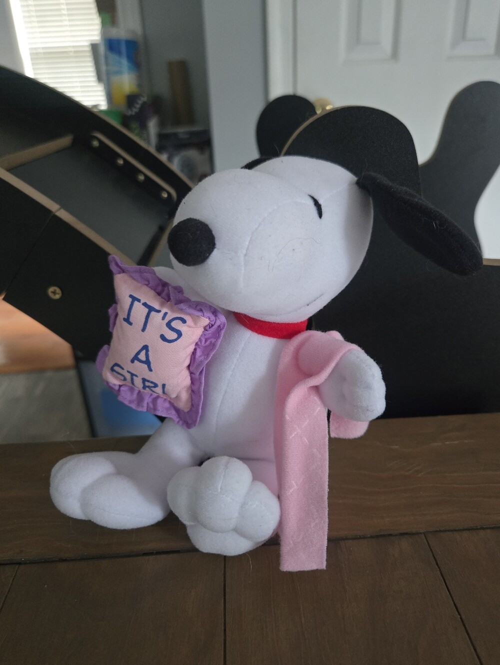 Charlie Brown Peanuts Snoopy Plush Baby Girl Announcement Stuffed Animal